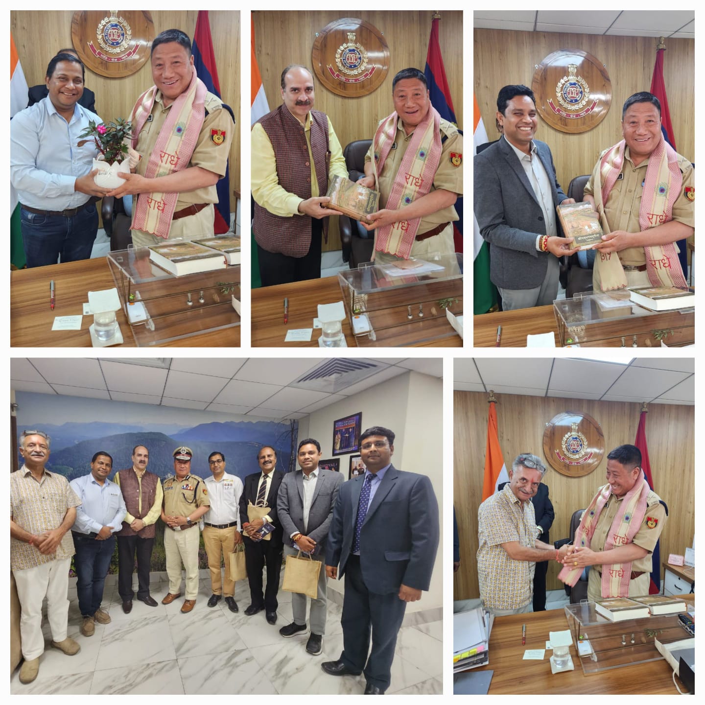 Courtesy call on the delegation of Divya Arun Upasana 2.0 Yatra organized by Divya Sanskriti to Delhi Police Special Commissioner Mr. Robin Hibu